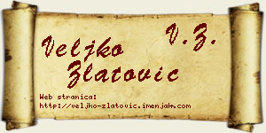 Veljko Zlatović vizit kartica